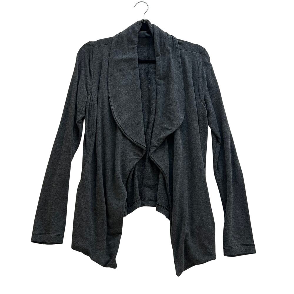 90 Degrees Women’s Gray‎ Athletic Open Front Cardigan Top Size Medium Soft Comfy